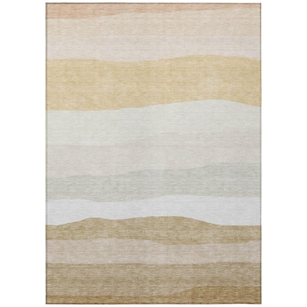 Addison Rugs Chantille Machine Washable Indoor/Outdoor Abstract ACN2023 Wheat 8 ft. x 10 ft. Area Rug