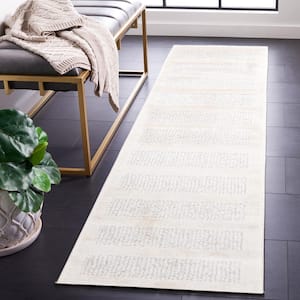 Melody Ivory/Grey 2 ft. x 8 ft. Striped Runner Rug