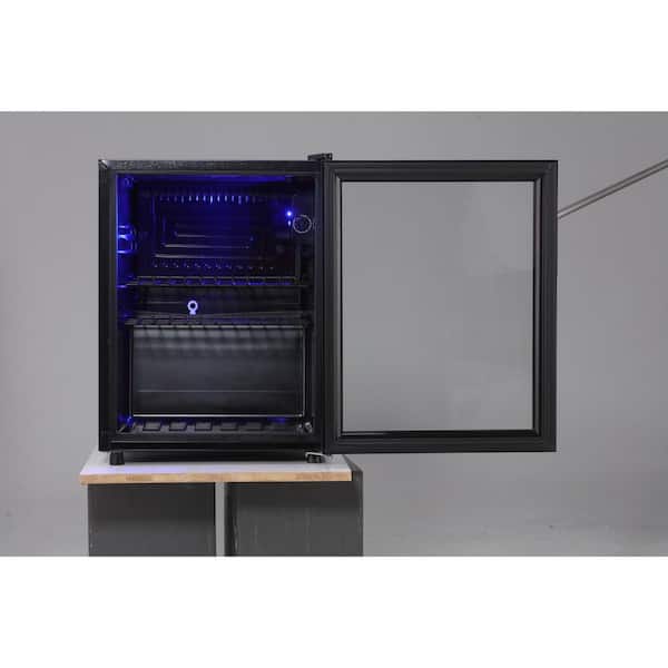 2.6 cu. ft. 17.72 in. Single Zone 85-Cans Beverage Cooler w/ 7 Digital Temperature Control and Adjustable Shelf in Black