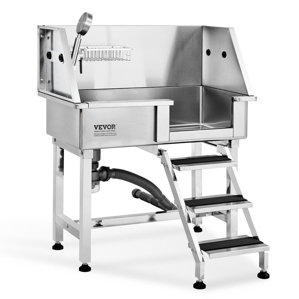 SHENGMIAOHE Professional Stainless Steel Dog Grooming Bathtub Outside Dog Wash S