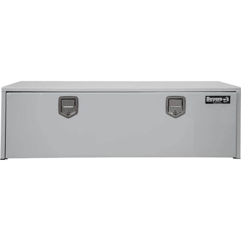 18 in. x 18 in. x 60 in. White Steel Underbody Truck Tool Box