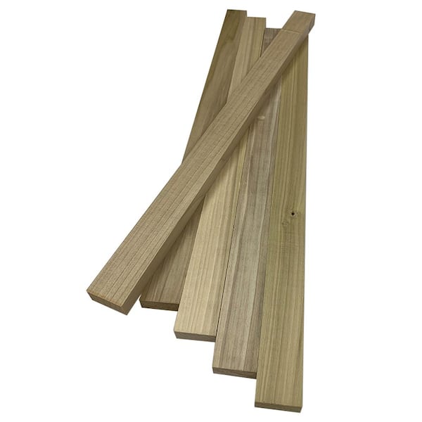 Swaner Hardwood 1 In X 2 In X 6 Ft Poplar S4s Board 4 Pack