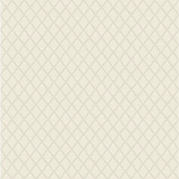 Santina White and Silver Trellis Wallpaper