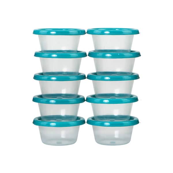 50-Piece Plastic 2 Compartment Meal Prep Food Storage with Lids
