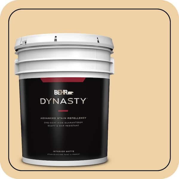 BEHR DYNASTY 5 gal. Home Decorators Collection #HDC-CT-01 Amber Moon Matte Interior Stain-Blocking Paint & Primer