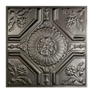 Rochester 2 ft. x 2 ft. Lay-In Tin Ceiling Tile in Argento (20 sq. ft./case)