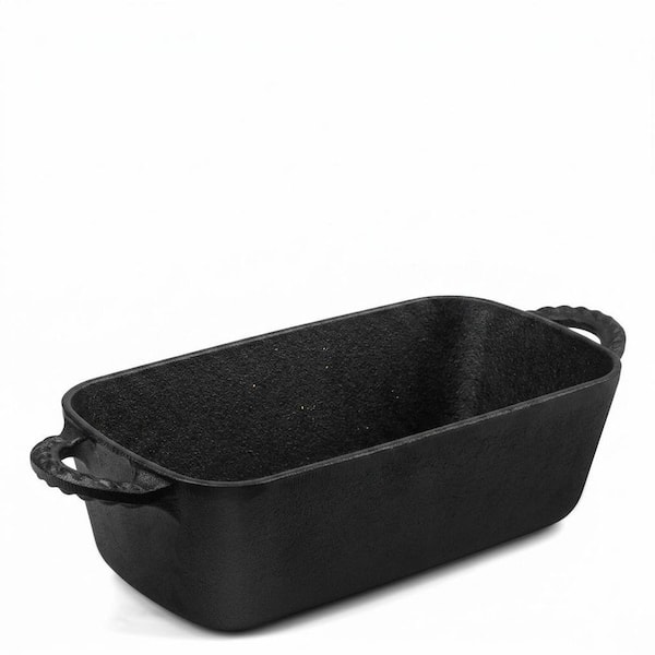 Cast Iron 1-Cup Loaf Pan Pre-Seasoned Even Heat Sourdough Bread Baking Pan for Homemade Bread