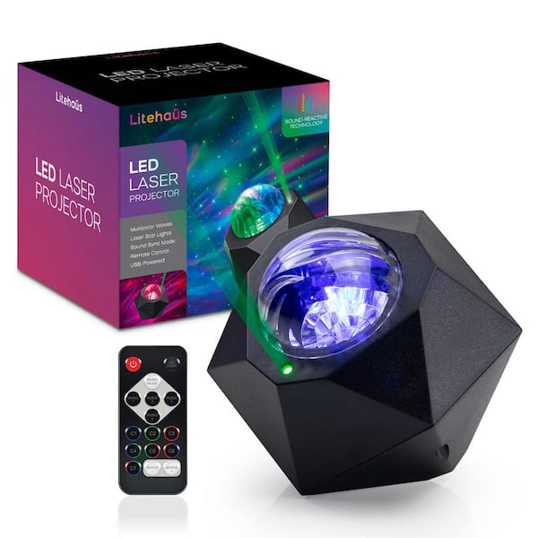 Multi-Color Sound Reactive USB Powered Galaxy Wave Projector Laser