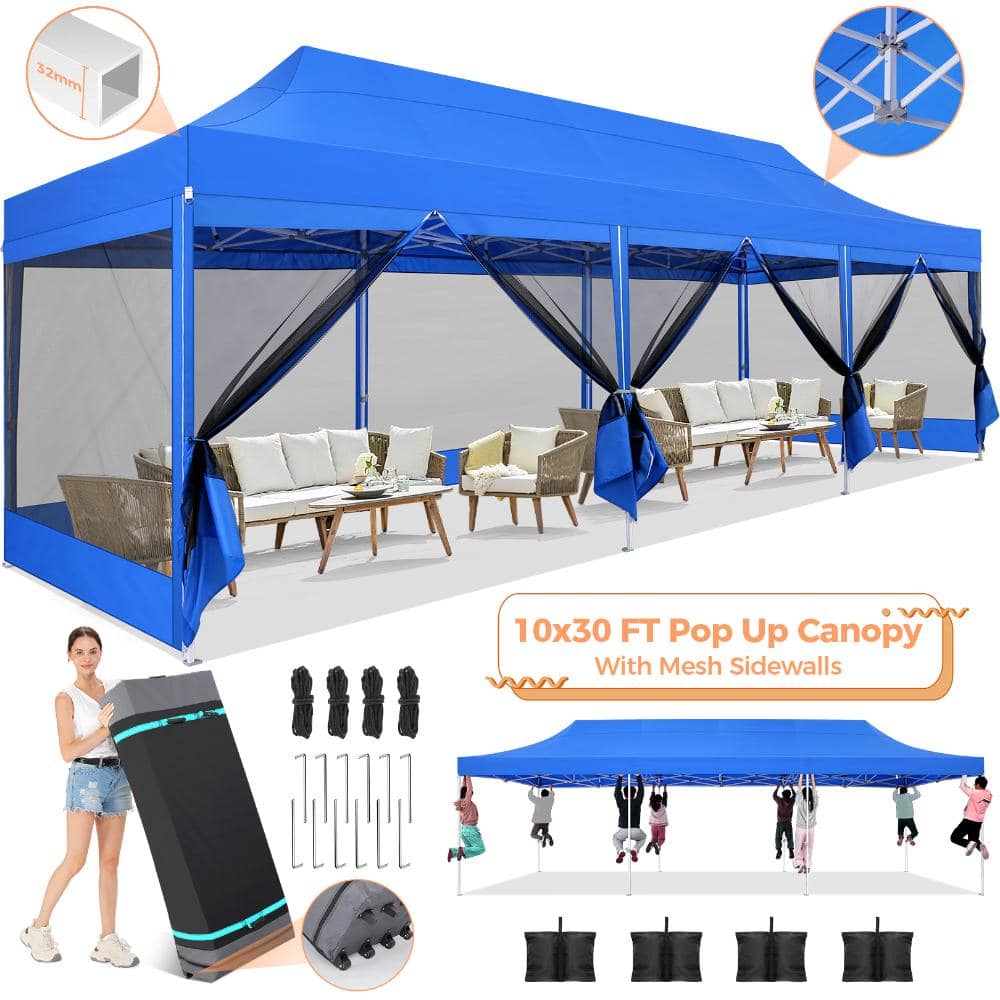 30 Ft. W x 10 Ft. D Pop up Gazebos with 8 Mosquito Netting Sidewalls price history on PriceWatchPro