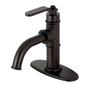 Whitaker Single-Handle Single-Hole Bathroom Faucet with Push Pop-Up and Deck Plate in Oil Rubbed Bronze
