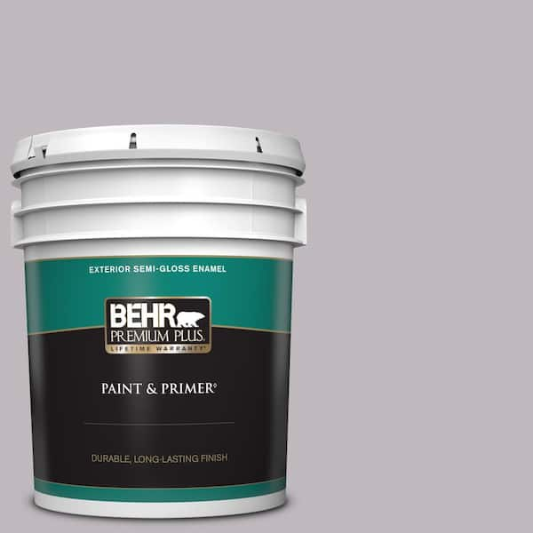 BEHR PREMIUM PLUS 5 gal. #N570-2 Standing Ovation Semi-Gloss Enamel Exterior Paint & Primer