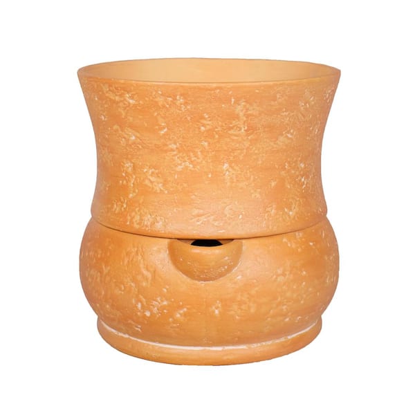 MPG 10 in. Dia x 10 in. H Self Watering Belly Pot in Terracotta