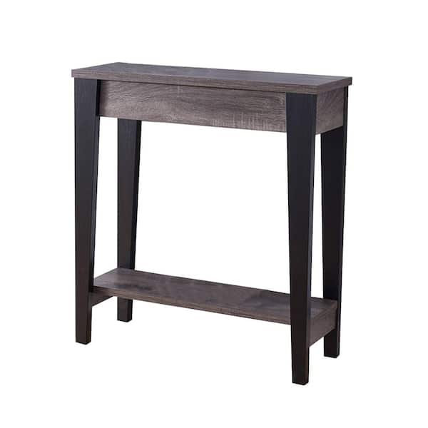Standard Rectangle Wood Console Table, Convertible Console Shelf Table