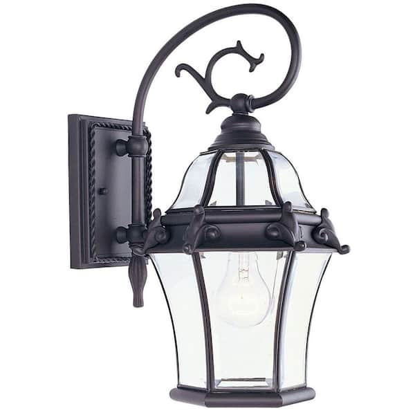 Livex Lighting Providence Wall-Mount 1-Light Bronze Outdoor Incandescent Wall Lantern Sconce
