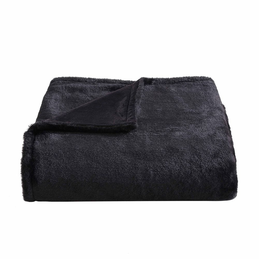 City Scene Faux Fur Throw Blanket- Oversized 50x60