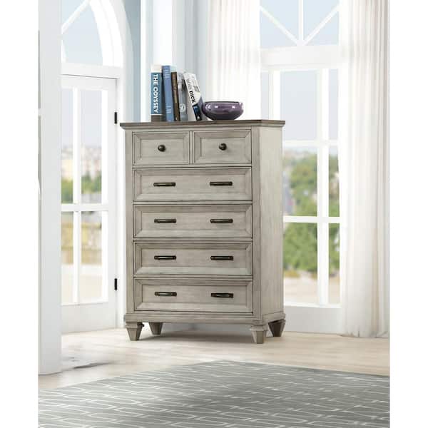 NEW CLASSIC HOME FURNISHINGS New Classic Furniture Mariana Vintage Creme 5-drawer 40 in. Chest