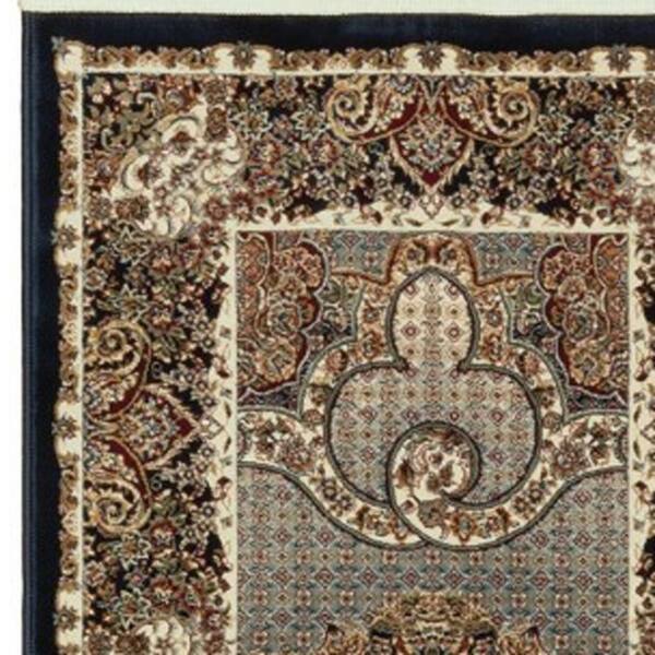 2 X 10 Blue, Red Medallion Washable Area Rug Runner Rug