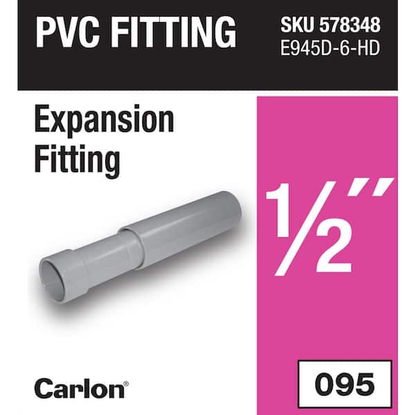 1/2 in. Schedule 40 and 80 Electrical PVC Standard Expansion Coupling (E945D-6-HD)