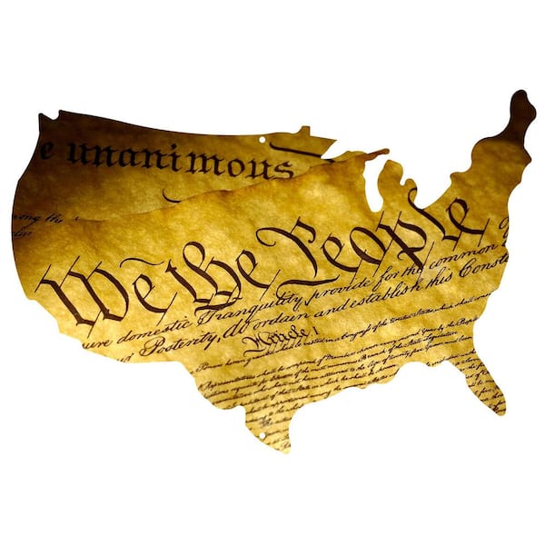 Unbranded USA Shape We The People Steel Wall Art
