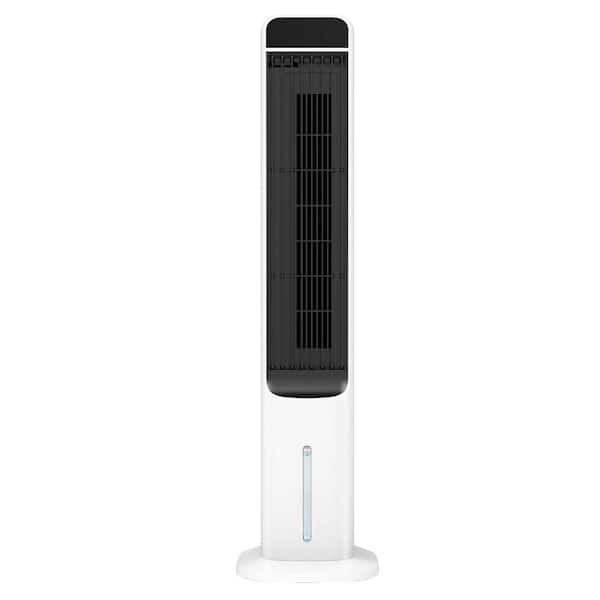 Elexnux 40 in. 3 Fan Speeds Tower Fan in White with 3 Breeze