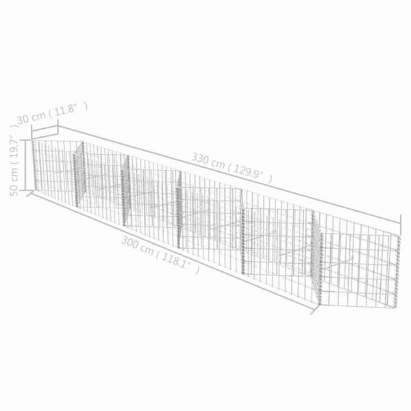 19.7 in. Gabion Stone Basket Galvanized Steel Garden Fence 118.1 in. L x  11.8 in. W x 19.7 in. H CX093PC-SL - The Home Depot