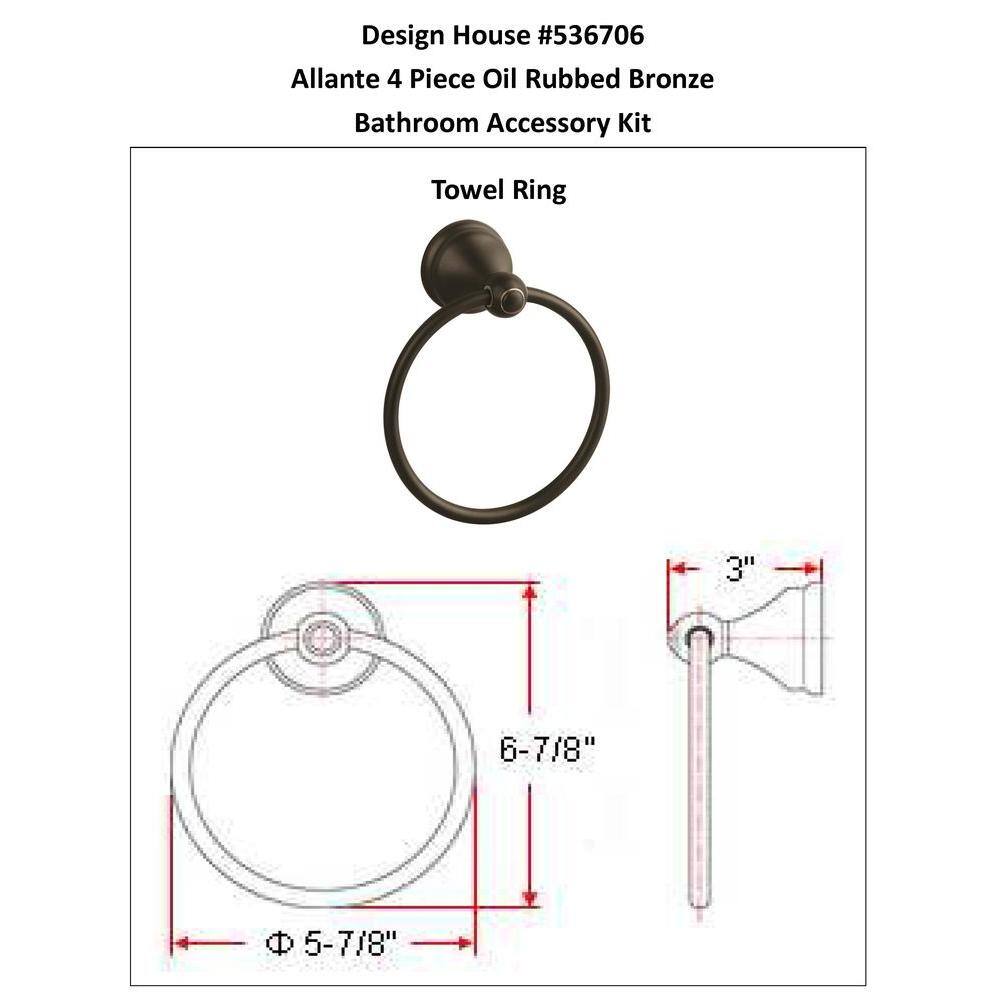 Allante Oil Rubbed Bronze 4-Piece Bathroom Accessory Kit