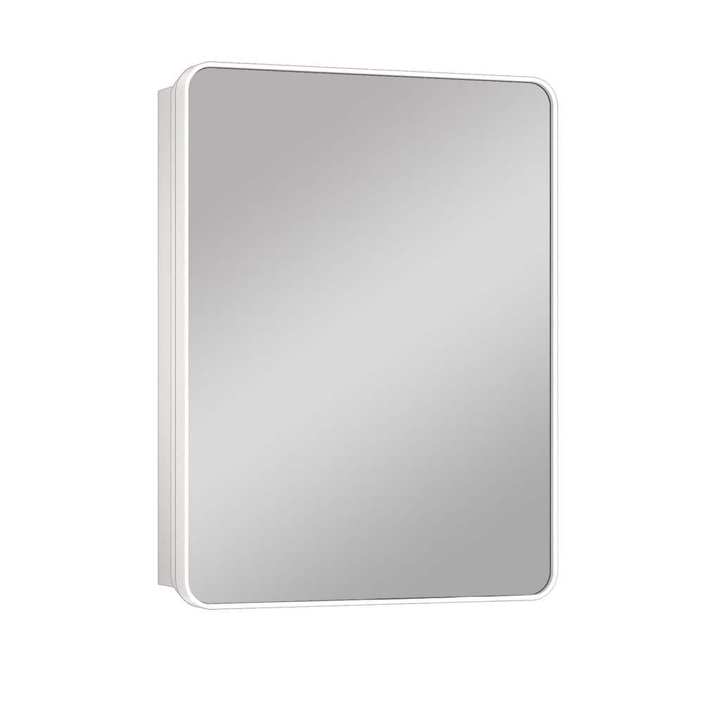 24 in. W x 32 in. H Rectangular Brushed Nickel Framed Recessed/Surface Mount Medicine Cabinet with Mirror price history on PriceWatchPro