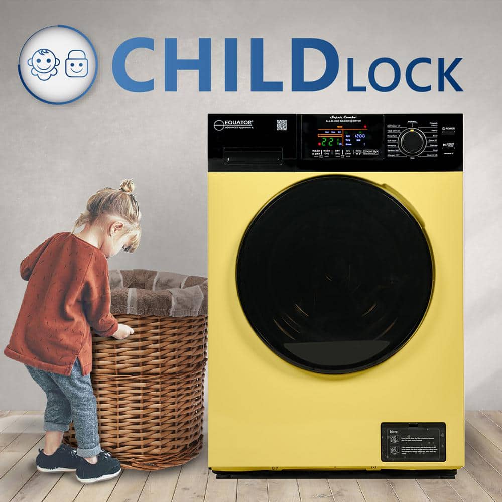 Equator Yellow and Black Smart Electric Washer Dryer Combo