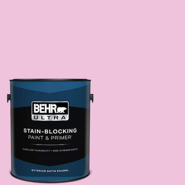 BEHR ULTRA 1 gal. #P120-1 Starlet Pink Satin Enamel Exterior Paint & Primer