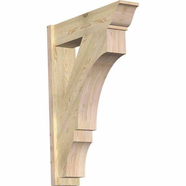 Ekena Millwork 8 in. x 44 in. x 32 in. Douglas Fir Balboa Traditional Rough Sawn Outlooker