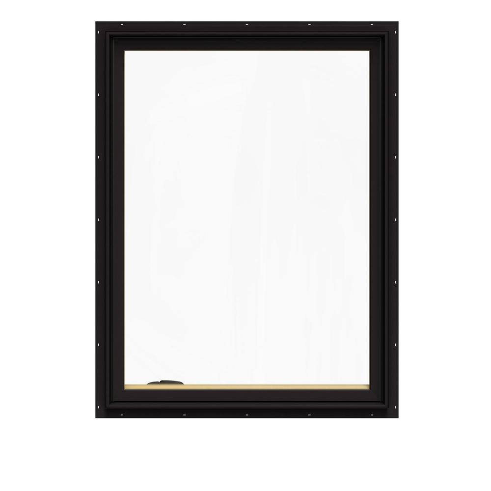 JELD-WEN 36.75 in. x 48.75 in. W-2500 Series Black Painted Clad Wood ...