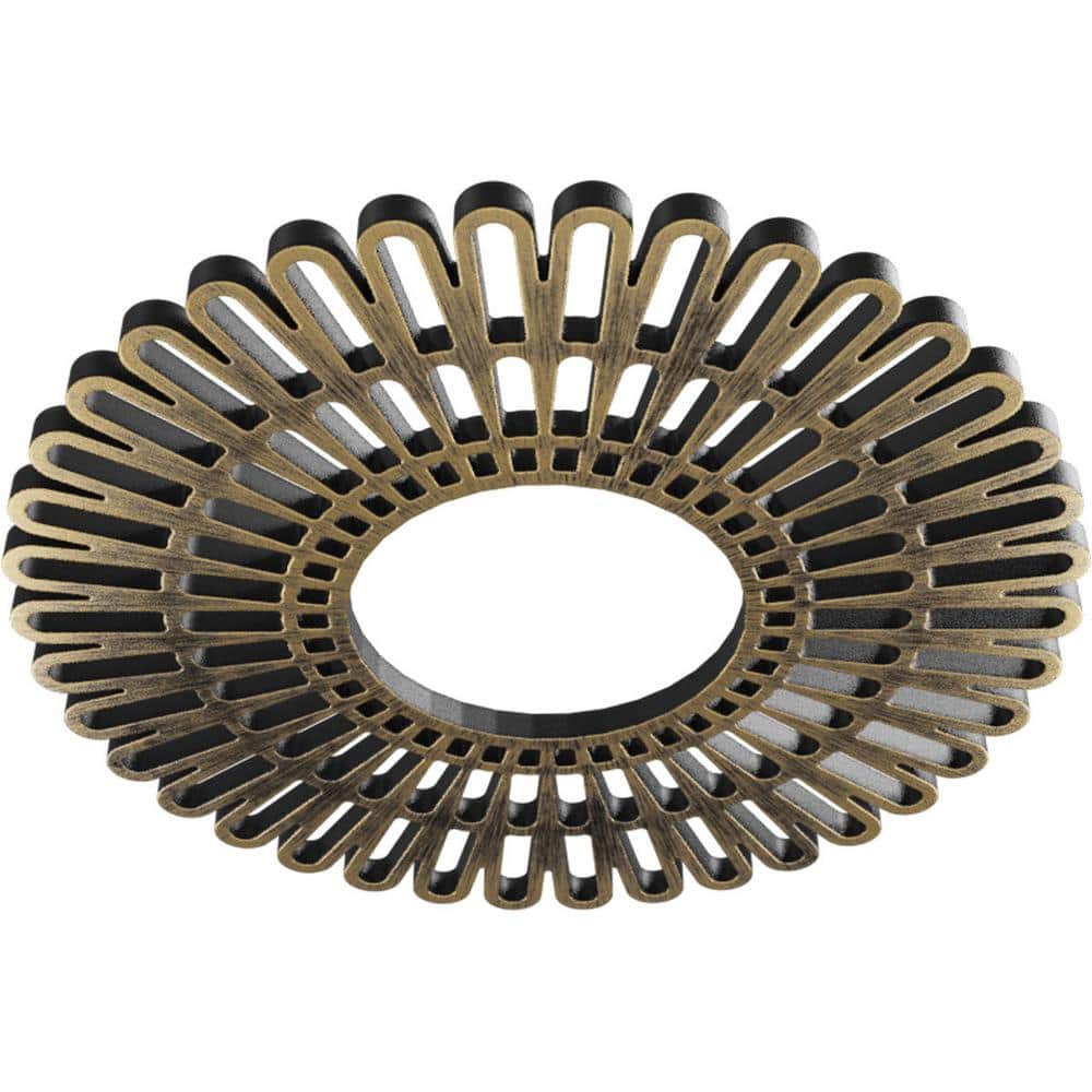 Antiqued Pale Gold 24" PVC Pierced Ceiling Medallion
