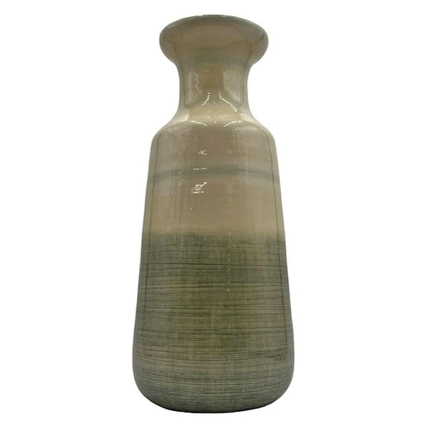 castellousa Green Decorative Handmade Glass Modern Jug Urn Flower Vase