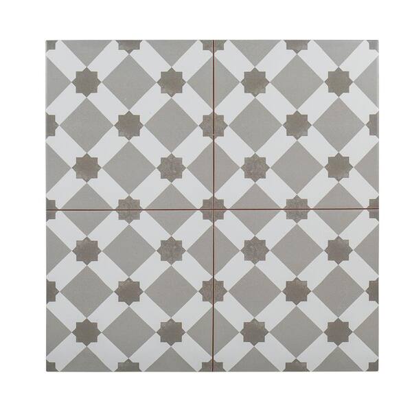 Jeffrey Court Organza Loom Gray 18 in. x 18 in. Square Matte Ceramic Wall Tile (2.25 sq. ft. /Each)