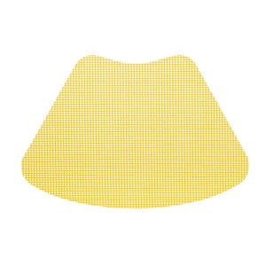 Fishnet 19 in. x 13 in. Yellow PVC Covered Jute Wedge Placemat (Set of 6)