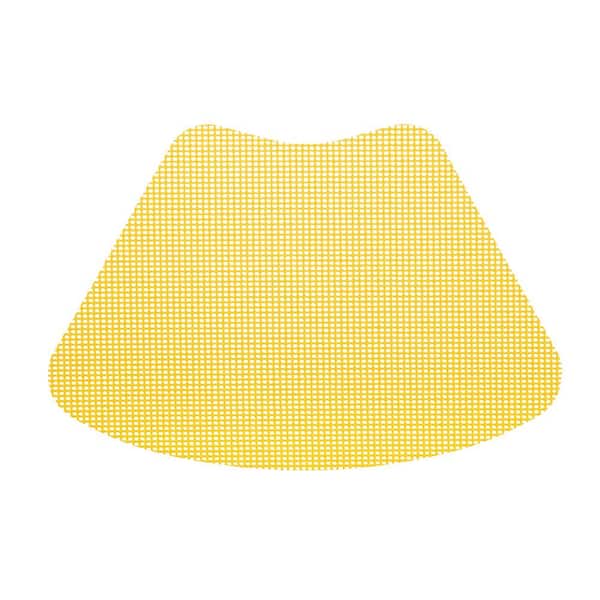 Kraftware Fishnet 19 in. x 13 in. Yellow PVC Covered Jute Wedge Placemat (Set of 6)