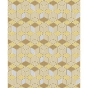Joanne Mustard Blox Paper Strippable Roll (Covers 57.8 sq. ft.)