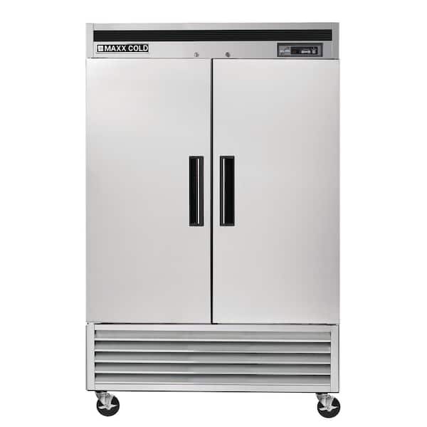 Maxx Cold MCR-49FDHC 54 in. Double Door Reach In Refrigerator Bottom Mount Stainless Steel