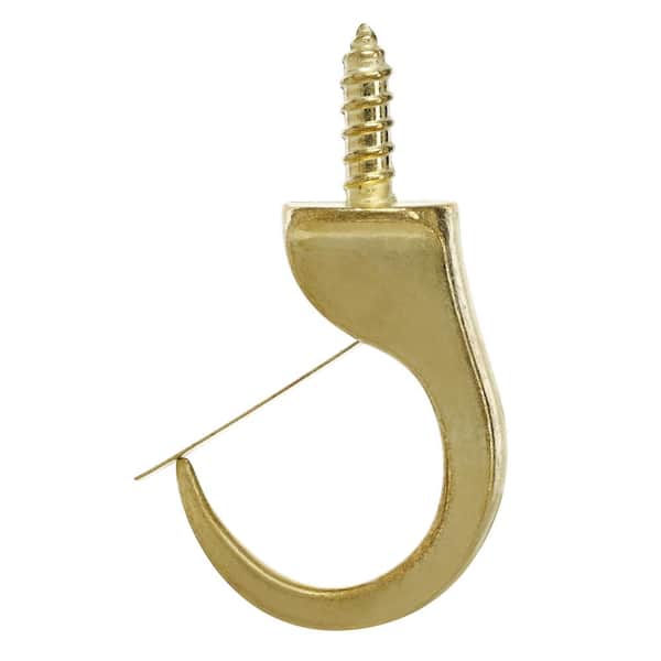 1-1/4 in. Steel White Safety Cup Hooks (3-Pack)