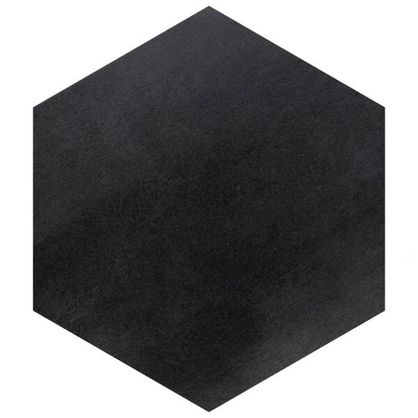 LORD ブラックメタル　blackl Merola Tile Industrial Hex Black 8-1/2 in. x 9-7/8 in. Porcelain