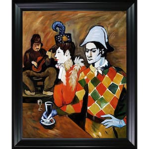 At the Lapin Agile by Pablo Picasso Black Matte Framed Oil Painting Art Print 25 in. x 29 in.