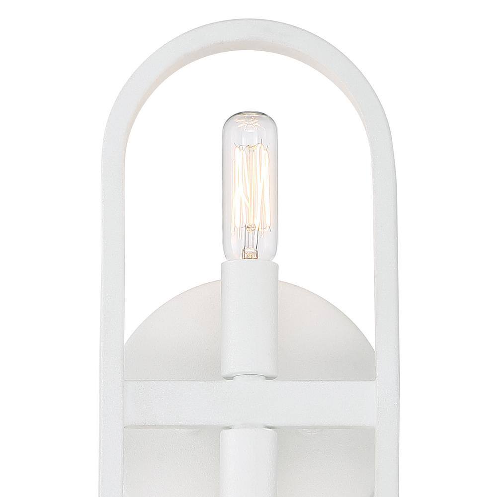 Elegant Matte White Dimmable Direct Wired Wall Sconce