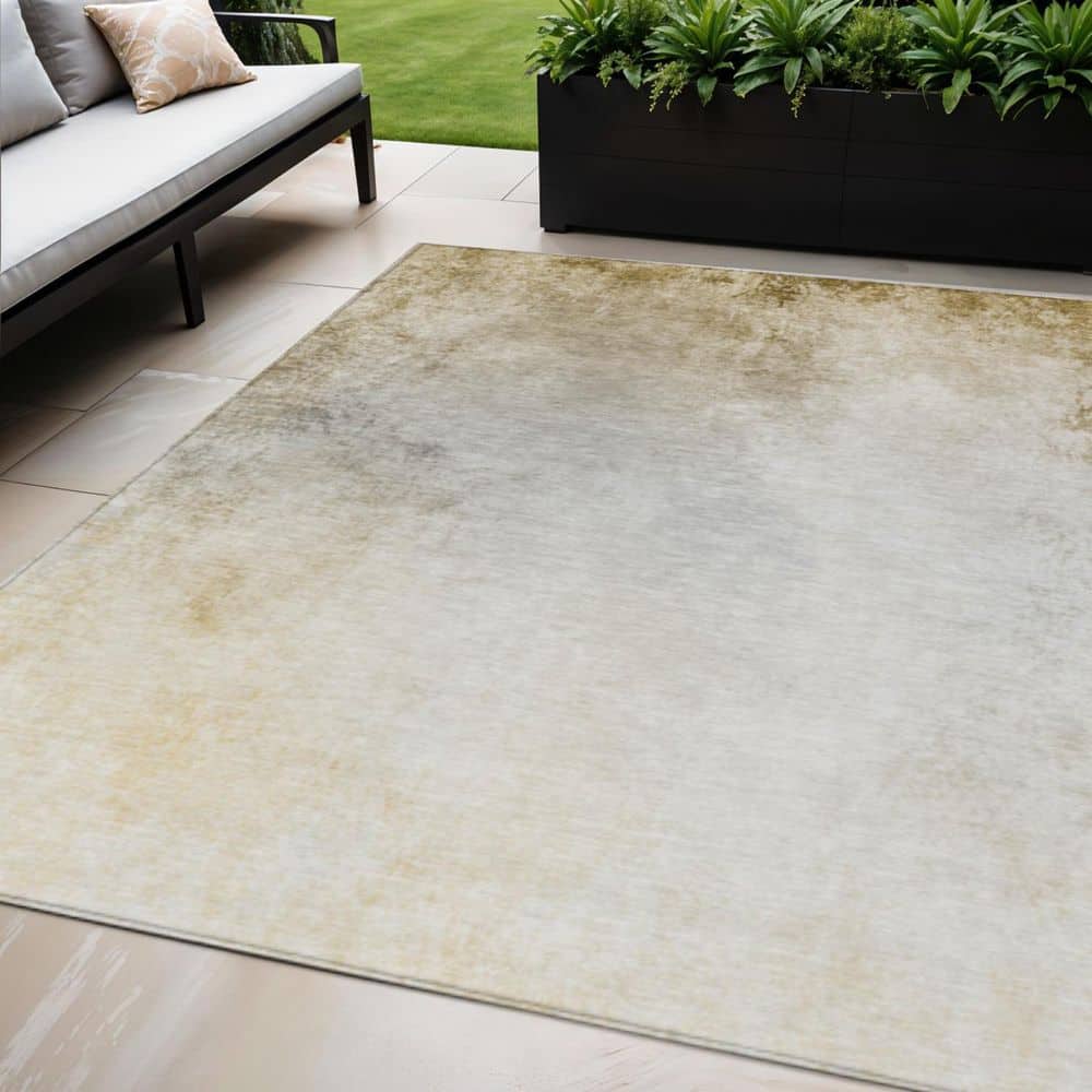 Taupe, Beige, Ivory 5 ft. x 8 ft. Woven Abstract Polyester Rectangle Indoor/Outdoor Area Rug price history on PriceWatchPro