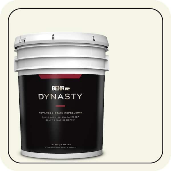 BEHR DYNASTY 5 gal. #GR-W04 Precious Dewdrop Matte Interior Stain-Blocking Paint & Primer