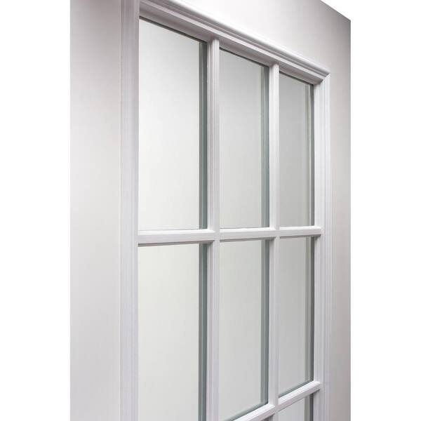 MMI DOOR 36 in. x 80 in. Left-Hand Inswing 9-Lite Clear Low-E