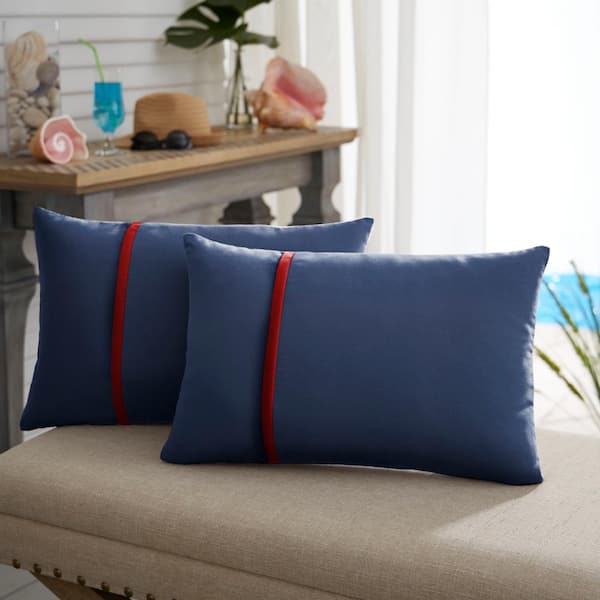 Colorful Throw Pillows, Blue Lumbar Back Support Pillows for Bed Decor, Couch  Pillows Set, or Outdoor Sofa Cushions 