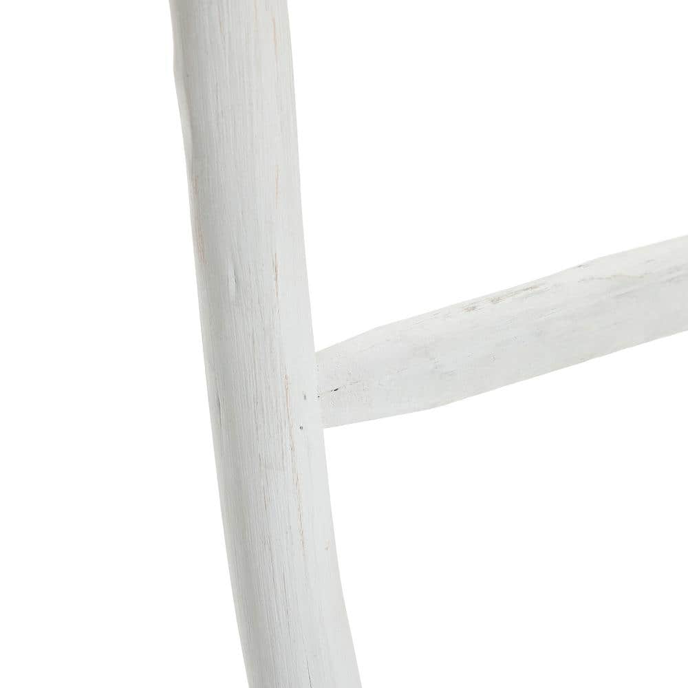 White Solid Wood 5-Rung Blanket Ladder