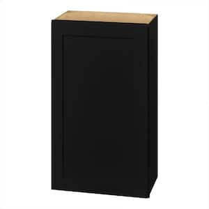 Avondale 21 in. W x 12 in. D x 36 in. H Ready to Assemble Plywood Shaker Wall Kitchen Cabinet in Raven Black