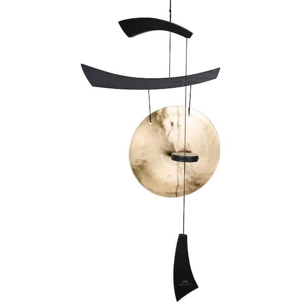 WOODSTOCK CHIMES 34 in. Signature Collection, Emperor Gong, Medium Black Wind Gong