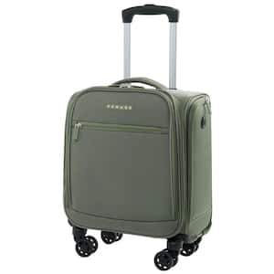 18 in. Spinner Small Suitcase, Softside Lightweight Travel Bag for Men and Women, Airplane Carry On Bag, Sage Green